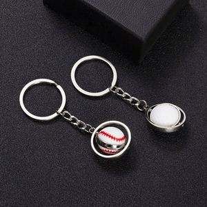 Porte-clés rotatif en métal avec ballon de sport pour les fans (football, basketball) - Product Image 3