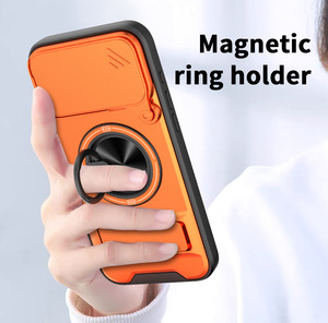 Étui de téléphone à fenêtre coulissante pour iPhone 13 Pro Max 14 15 Plus, béquille rotative à 360°, coque antichoc compatible avec iPhone 11 - Product Image 3