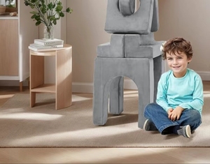 Sofá Modular de Tela para Bebés, Sofá Seccional Compresible, Sofá de Bloques de Espuma de Alta Densidad para Niños, Sofá Moderno de Tela - Product Image 4