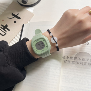 Đồng hồ thạch anh kỹ thuật số <span class=keywords><strong>LED</strong></span> vuông thời trang mới dành cho nam giới Phụ nữ Trẻ em Thể thao đại học Đồng hồ đeo tay thạch cao Thiết kế hoạt hình sang trọng - Product Image 4