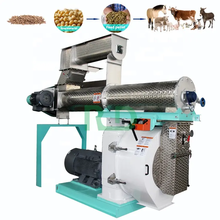 Rongda 0.5-5 T/H 동물 사료 제조용 자동 동물 사료 기계