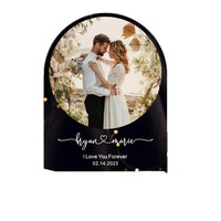 Lampe de chevet personnalisée en acrylique pour chambre à coucher, avec nom et photo imprimés, forme sur mesure, cadeau pour elle, Fête des Mères
