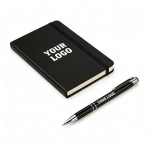 Carnet A5 à couverture rigide en gros, reliure thermique, sangle en cuir rigide, ceinture élastique, LOGO personnalisé imprimé, bloc-notes de bureau, agenda en stock - Product Image 1