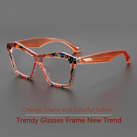 2025 coloré femmes carré Anti lumière bleue bloquant les lunettes pour la santé des yeux mode Unique Transparent lunettes décoratives femme