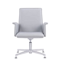 Chaise de bureau de direction contemporaine de luxe en cuir PU, ergonomique, pivotante, avec cadre en aluminium, réglage en hauteur, 4 positions de verrouillage, multifonction, garantie 5 ans
