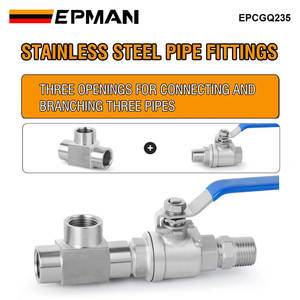 Epman 1/8 Npt Vrouwelijke Pijp T Tee Fitting <span class=keywords><strong>3</strong></span> Way Ss304 Fitting Voor Vloeistofoverdracht, Vacuümleiding, Brandstofpomp, Oliekoeler Etc. Epcgq235 - Product Image 3