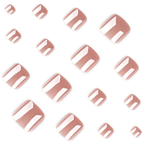 Juego de 24 Uñas Postizas de Alta Calidad, Suaves, de ABS, Color Sólido, Brillantes, Uñas Artificiales para los Pies al por Mayor - Product Image 3