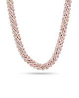 Chaîne à maillons en alliage de diamants brillants au design élégant, plaquée argent, avec fermoir sécurisé, style hip-hop, pour homme, certifiée IGI, usage quotidien