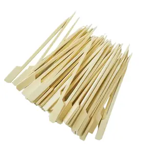竹桨木质食品串烧开胃菜鸡尾酒一次性棒天然竹子烧烤三明治烧烤小吃