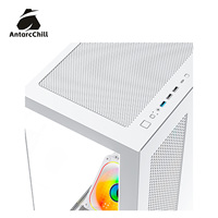 AntarcChill White Full Tower Panoramic Gaming Case Dual Chamber 360mm AIO E-ATX ATX MATX ITX USB 3.0