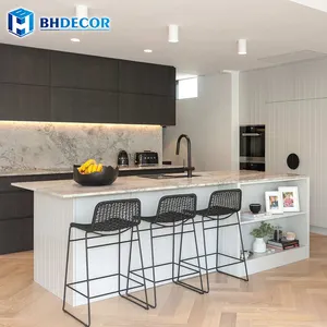 Lemari dapur Modern, lemari dapur Modern dengan Graniet Precut granit meja kuarsa meja kayu lapis dan kayu