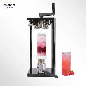 Máquina seladora de latas pequena para uso doméstico, semiautomática, portátil, bolha, suco, chá, café, latas, mercado comercial