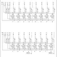 Boîtier de distribution étanche IP67 SVLEC M12 5 pôles femelle NPN PNP, 8 voies, pour LED, avec entrée terminal PVC PUR PCB