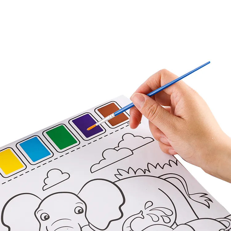 Custom Printing Mess Free Magic Water Coloring Book for Kids Drawing