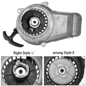 HIAORS démarreur de démarrage à traction pour 2 temps 47cc 49cc Coolster vtt chinois Quad Go kart Pit Dirt <span class=keywords><strong>Mini</strong></span> Pocket <span class=keywords><strong>Bike</strong></span> Motor Silver - Product Image 4