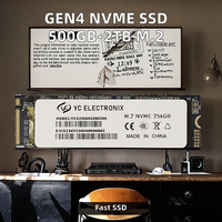 SSD Internal Gaming Heatsink Gen4 NVMe PCIe 4.0 M.2 2280 500GB 2TB Solid State Hard Drive untuk Komputer Desktop
