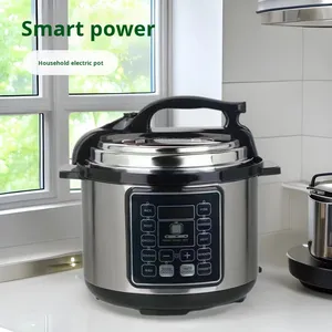 <span class=keywords><strong>Olla</strong></span> a Presión Eléctrica de 6L de Gran Capacidad, <span class=keywords><strong>Olla</strong></span> de Cocción Lenta Multifuncional para el Hogar, <span class=keywords><strong>Olla</strong></span> Interior de Cristal Negro, Potencia de 1000W+ - Product Image 3