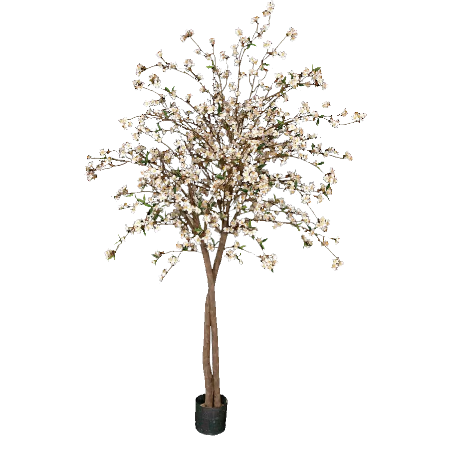 מקורי עץ led אורות לחתונה לקנות שלוש עציץ blossum עצי למכירה מלאכותי תליית דובדבן פריחת
