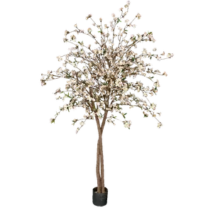 Magnólia de decoração de mesa de flor, pendurado de fábrica, gnw, cereja, árvores, artificial