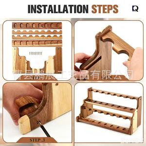 Estante de Almacenamiento para Pipas de Madera Maciza de Doble Capa, Soporte de Escritorio para Pipas de Fumar para Entusiastas - Product Image 4