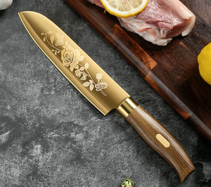 <span class=keywords><strong>Juego</strong></span> <span class=keywords><strong>de</strong></span> 7 <span class=keywords><strong>Cuchillos</strong></span> <span class=keywords><strong>de</strong></span> Cocina <span class=keywords><strong>de</strong></span> Acero Inoxidable Dorado con Mango <span class=keywords><strong>de</strong></span> Madera, <span class=keywords><strong>Cuchillos</strong></span> <span class=keywords><strong>de</strong></span> Damasco <span class=keywords><strong>para</strong></span> Trinchar, Pelar, Deshuesar y Cortar Carne, <span class=keywords><strong>para</strong></span> Frutas - Product Image 5