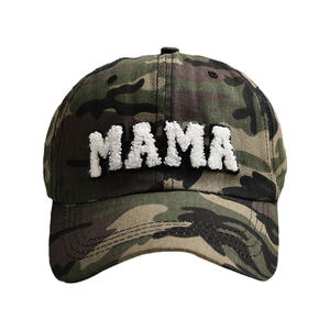 Ladies Children Camouflage Leopard Mama and Mini Chenille Letter Patch Sports Hats Women Girl Ponytail Baseball Hat - Product Image 4
