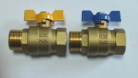 Robinet à bille en laiton de marque WLW avec levier en acier inoxydable, filetage femelle G 1/2 " x raccordement tube 3/8 " pour l'eau, OEM