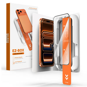 Paquete de 2 Protectores de Pantalla de Vidrio Templado HD con Privacidad, Sin Burbujas, con Kit de Instalación EZ-Box a Prueba de Polvo para iPhone 17 Pro Max - Product Image 1