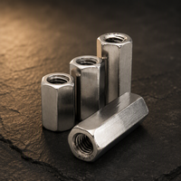 Écrous de raccordement hexagonaux longs DIN6334 en acier inoxydable SS 304 A2-70 M3 M4 M5 M6 M8 M10 M12