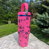 Gobelet isolé gravé au laser à double paroi de 30oz personnalisé conception de dessin animé de vacances d'été avec nom logo tasse à poignée supérieure