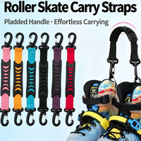 Sangle de transport pour patins à roulettes, poignée de maintien avec coussin doux, prise en main confortable, transport facile des chaussures, sans douleur aux mains, pour enfants et adultes