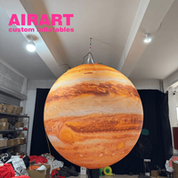 Modèle gonflable sur mesure surdimensionné de Jupiter pour les affichages d'événement de musée de l'espace avec des tailles personnalisables