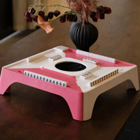 Table de Mahjong Pliante Portable de Luxe Moderne, Mini Machine à Mahjong Écologique, Étanche et Durable pour le Camping, l'Extérieur et la Maison (Poker)