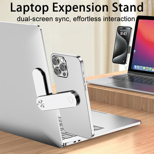 Aluminum Alloy Laptop Expansion <strong>Bracket</strong> Premium Quality Magnetic Folded Phone Holder Stand for <strong>Computer</strong> Tablet - Product Image 5