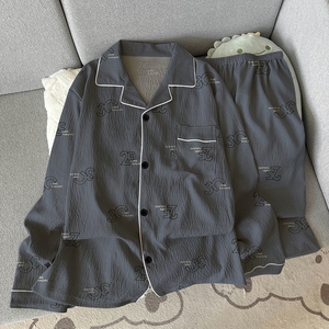 Новое поступление мужской повседневный комплект из пижамной одежды с длинным рукавом-реальные фотографии-оптовая продажа - Product Image 4