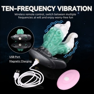 Dilatador Anal de Silicona con Forma de Flor de Pulpo de Tres Pétalos, Vibrador con Control Remoto, Arnés con Plug Anal, Productos para Juegos Sexuales para Adultos - Product Image 5