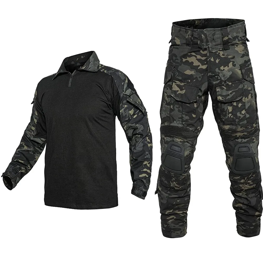 Campione gratuito G3 upgrade training abbigliamento mimetico uniforme da caccia tuta da uomo con equipaggiamento a sfera di colore uniforme con cuscinetti