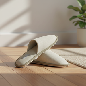 Chaussons d'hôtel de luxe 5 étoiles à bout fermé jetables pour invités - Product Image 1
