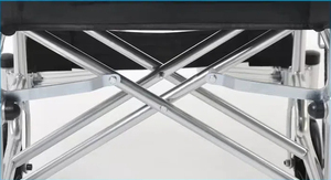 Silla de ruedas de acero con reposapiés desmontable para terapia de rehabilitación - Product Image 4