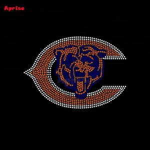Parches Termoadhesivos Personalizados con Diseño de Logotipo de Equipos Deportivos de Chicago, con Pedrería y Brillantes - Product Image 3