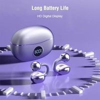 Earbud TWS Nirkabel OEM D151 Model Jepit Telinga Terbuka dengan Layar Digital, Nyaman Dipakai, Suara Stereo, Panggilan Jernih, Earphone Olahraga