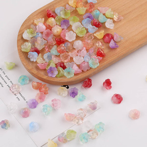Color Gradient Flower Glass Beads For Jewelry Making DIY Accessories 34119 - Product Image 1
