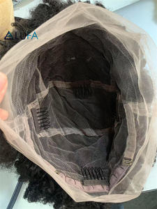 CF85 Full Lace Perücke zum Flechten, Schwarz, Eng Gekräuselt, Echthaar aus Chinesischem Virgin-Haar, 360 Transparent, Flechtbar, Wunderschön - Product Image 3