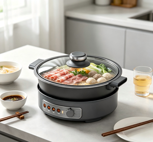 Marmite électrique multifonctionnelle détachable 6L, cuisinière électrique avec <span class=keywords><strong>plaque</strong></span> de <span class=keywords><strong>cuisson</strong></span>, revêtement antiadhésif, vente en gros usine, OEM disponible - Product Image 6