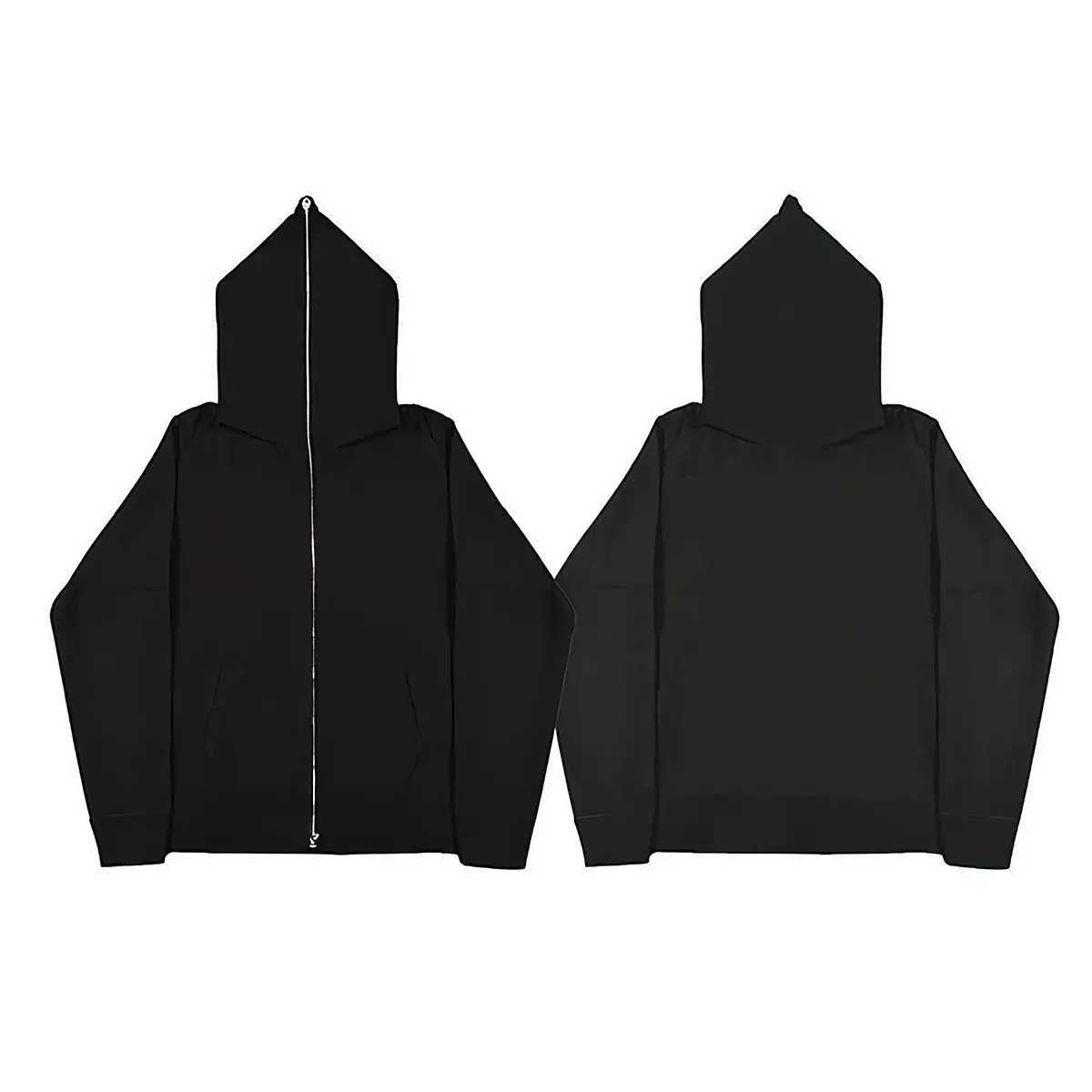 Men Custom Print logo 100% cotton zipper heavyweight 350gsm fleece blank full face zip up hoodie