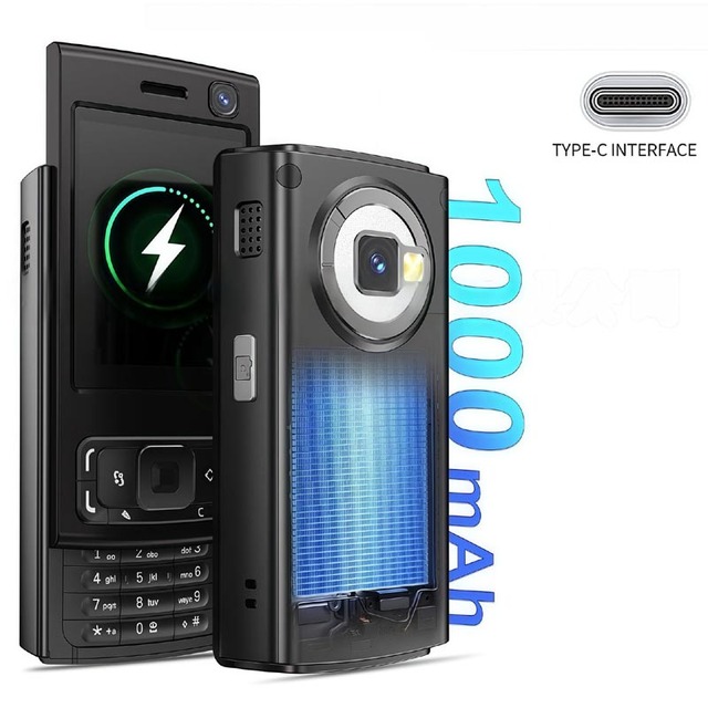 N95 Pro Mini Sliding Cellphone 2 SIM Standby 2.0 Inch Display Flashing Light Call Recording Portable Small Button Mobile Phone