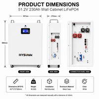 Batterie de secours solaire résidentielle Hysonn 51.2V 230Ah 11kWh LiFePO4 pour l'Europe et le Moyen-Orient, commandes en gros, OEM