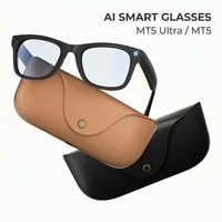 Gafas Inteligentes MT5 ULTRA AI con Cámara de 8MP, Estuche de Carga, WiFi6, Traducción por IA, Control por Voz y Lentes Anti-luz Azul