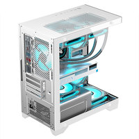 Boîtier d'ordinateur de jeu MATX ITX directement de l'usine, flux d'air élevé, 7 ventilateurs, prend en charge le refroidissement liquide 360 mm, GPU 345 mm, boîtier PC Gamer