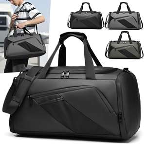 Großhandel <span class=keywords><strong>PU</strong></span> wasserdichte Reiß verschluss Reisetasche mit mehreren Fächern Langlebiger Weekender für Fitness Fitness Reisen & Geschäfts gebrauch - Product Image 1